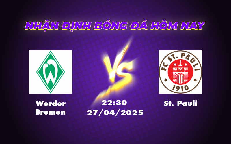 Werder Bremen vs St Pauli Thử thách cho đội khách trong chuyến hành quân đầy khó khăn 1 werder bremen st pauli 27 04 bundesliga