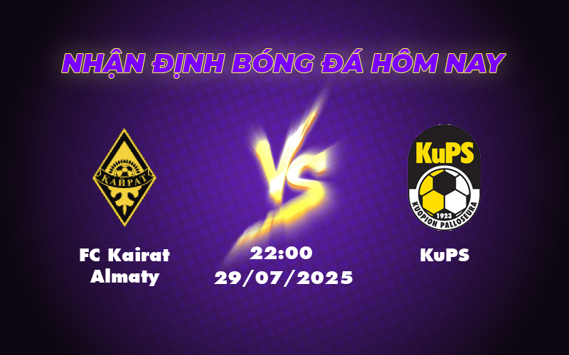 Soi kèo FC Kairat Almaty vs KuPS Cuộc tái đấu đầy hấp dẫn tại đấu trường châu Âu 1 fc kairat almaty kups 29 07 c1